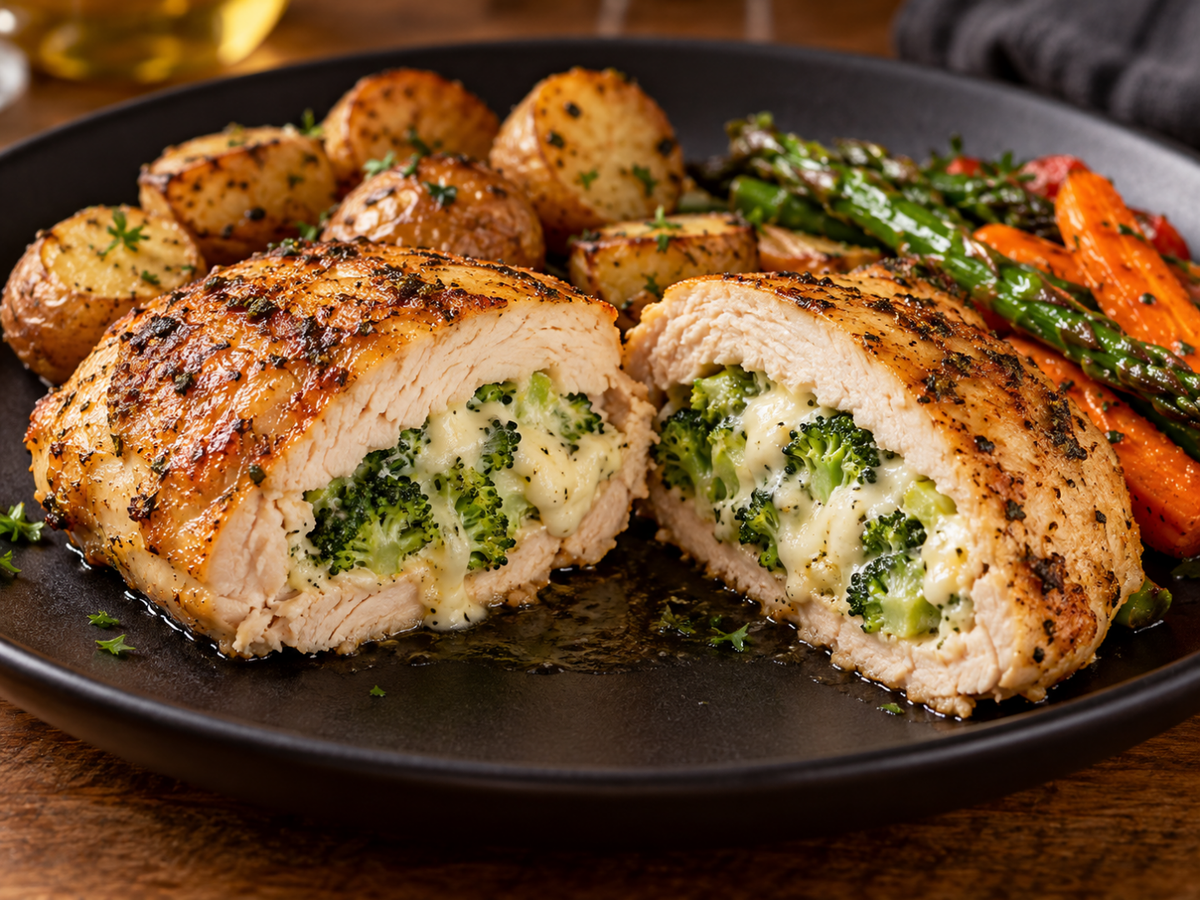 Poitrine de poulet farcie au brocoli et au fromage — 10 x 270 g